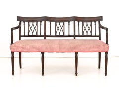 Dreisitzige Bank aus Mahagoni im Federal Style