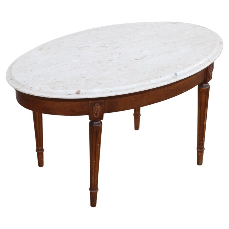 Federal Style Marble Coffee Table For Sale at 1stDibs