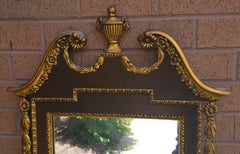 Federal Style Parcel Gilt Decorated Mahogany Frame Mirror
