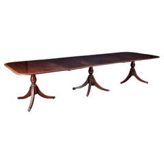 Federal-Style Three Pedestal Dining Table
