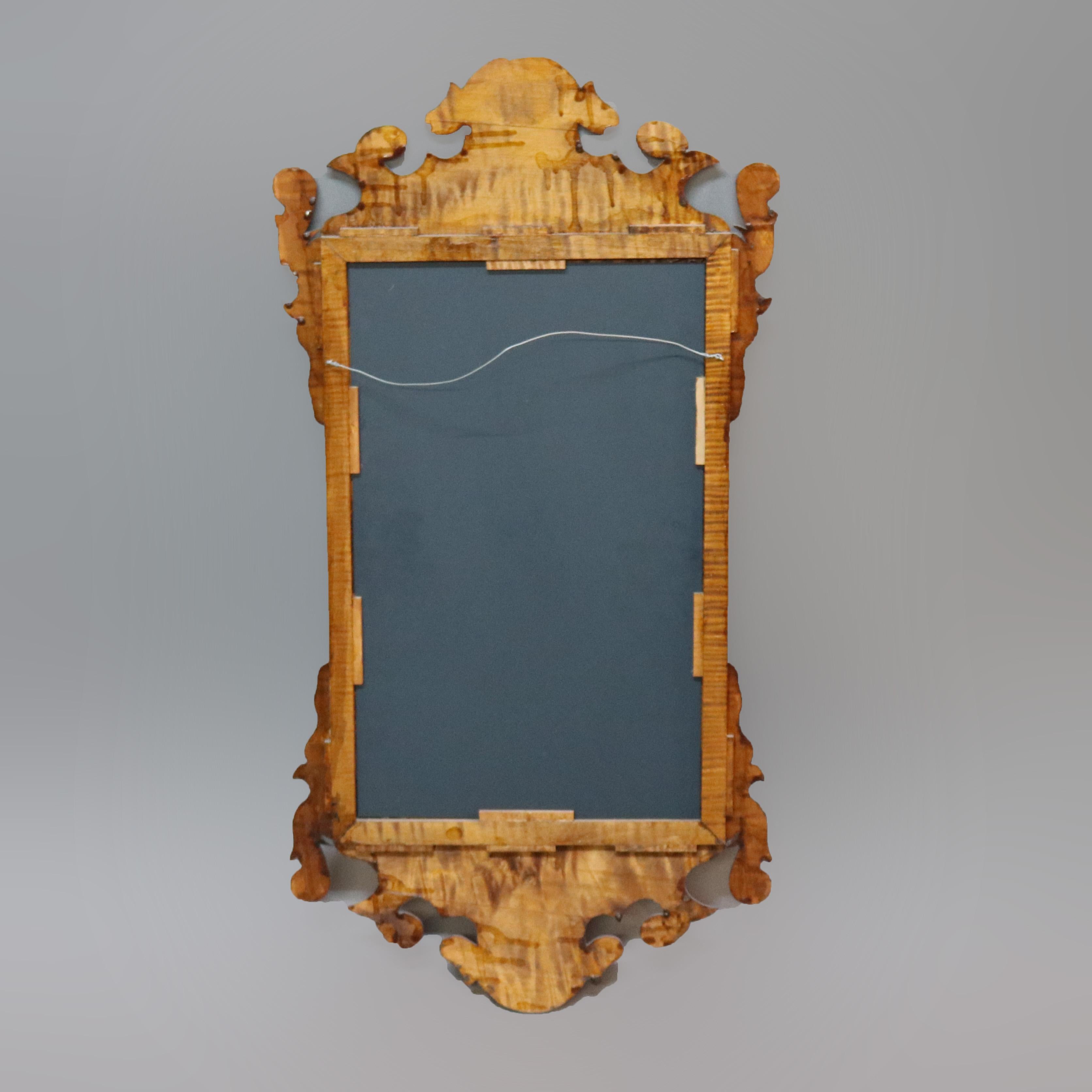 Federal Style Tiger Maple Wall Mirror 20th C 6