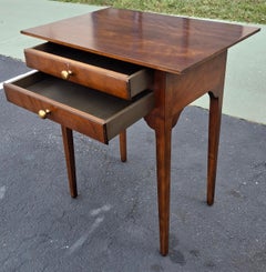 Federal Style Two-Drawer Cherry Work Table Side Table