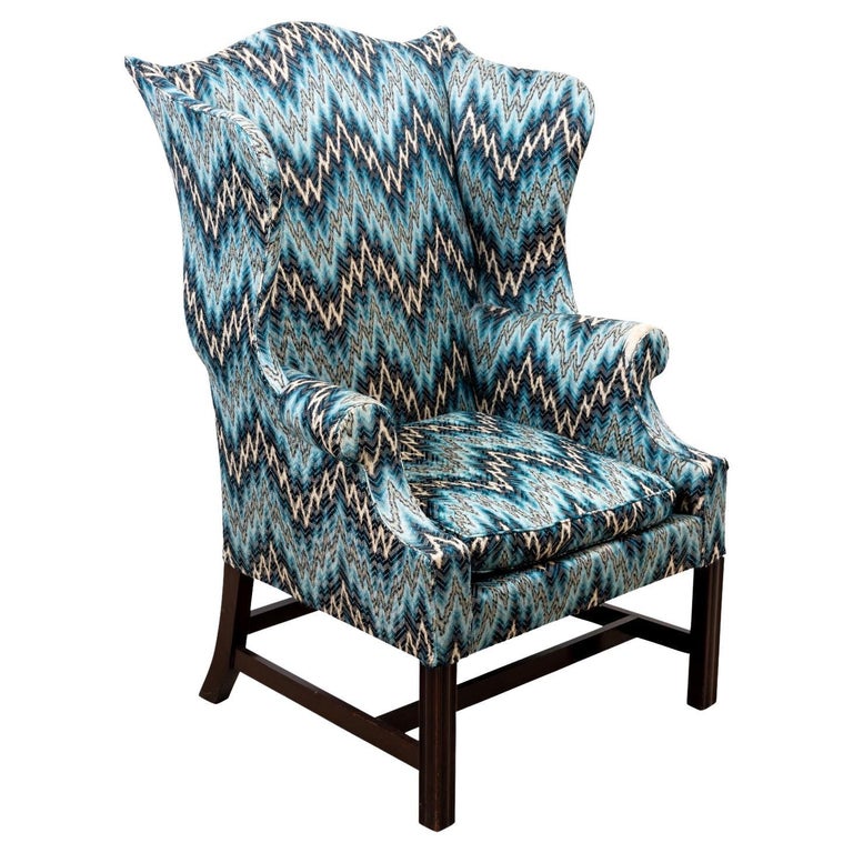 Federal Style Wing Chair For Sale at 1stDibs