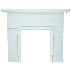 Antique Federal Style Wood Fireplace Mantel