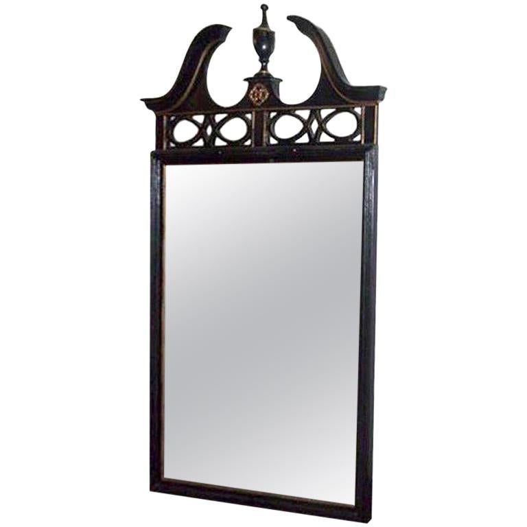 Federal Style Wood Mirror with Gilt Detailing