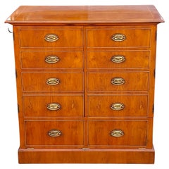 Armadietto laterale a doppia anta in legno di tasso in stile Feder