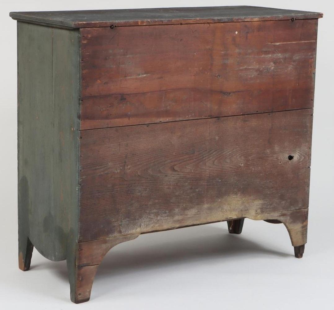 Hand-Crafted Blanket Chest In Original Blue Paint American Circa 1810
