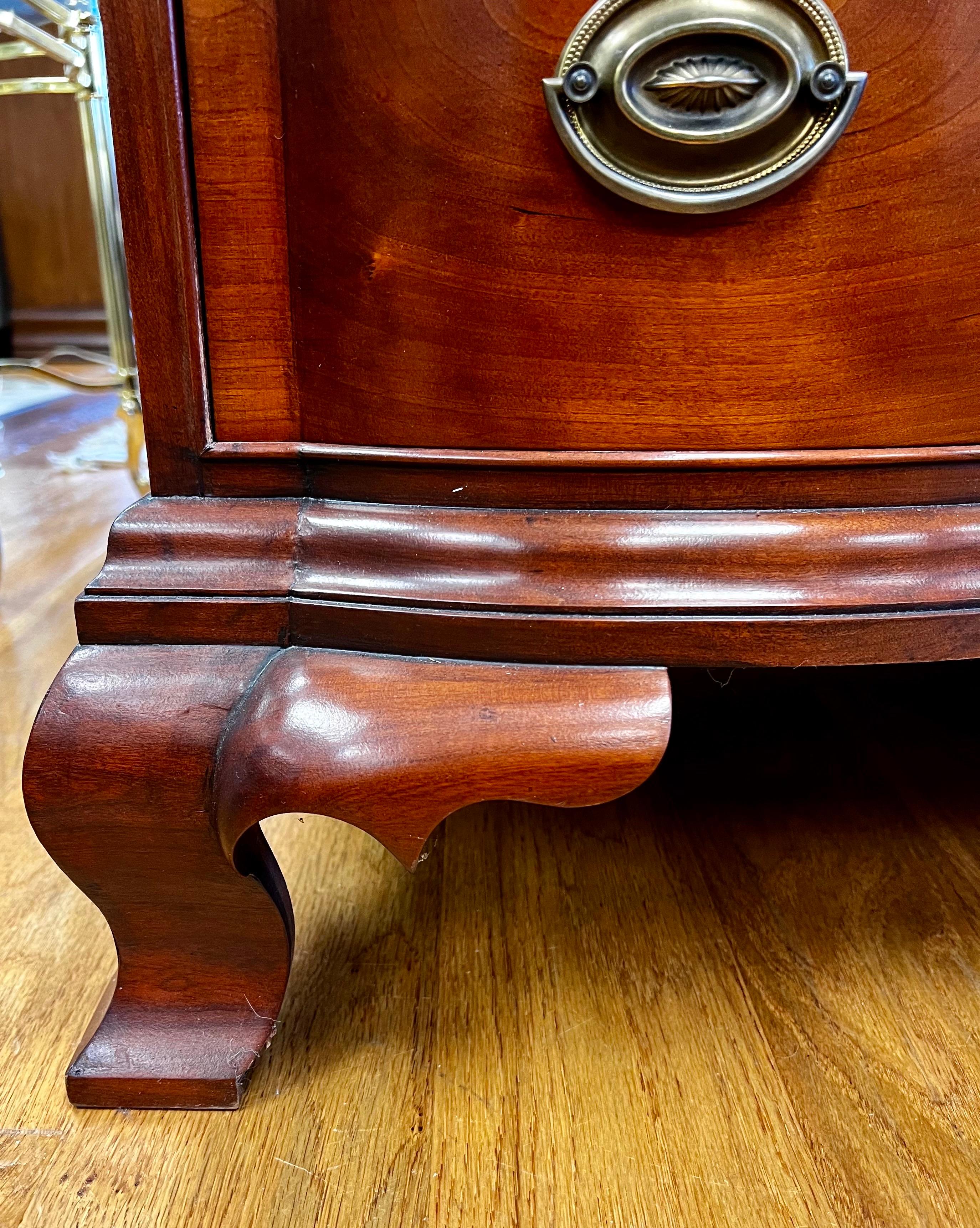 Federalist Furniture Grand Mahogany Double Serpentine Dresser Chest of Drawers 6
