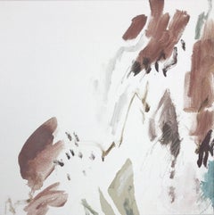 "Pollen" Peinture abstraite texturée en collage mixte sur toile, 2021.