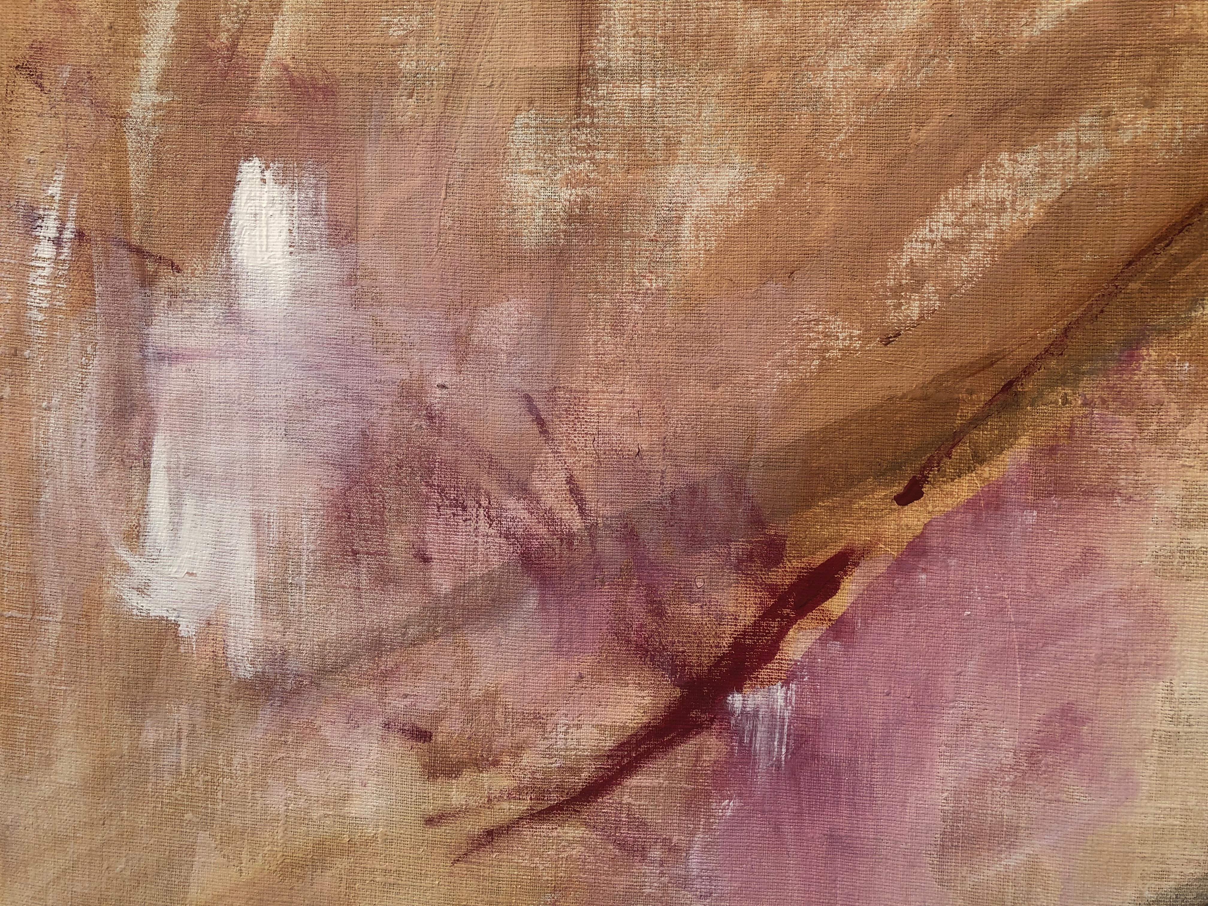 Abstrakte, gestische Frauenfigur auf Leinwand, Gemälde 