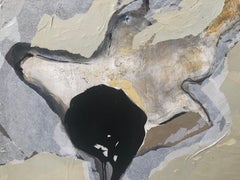 "Underwater love" Collage Mixed Media Woman Figure Painting on Wood Board, 2019