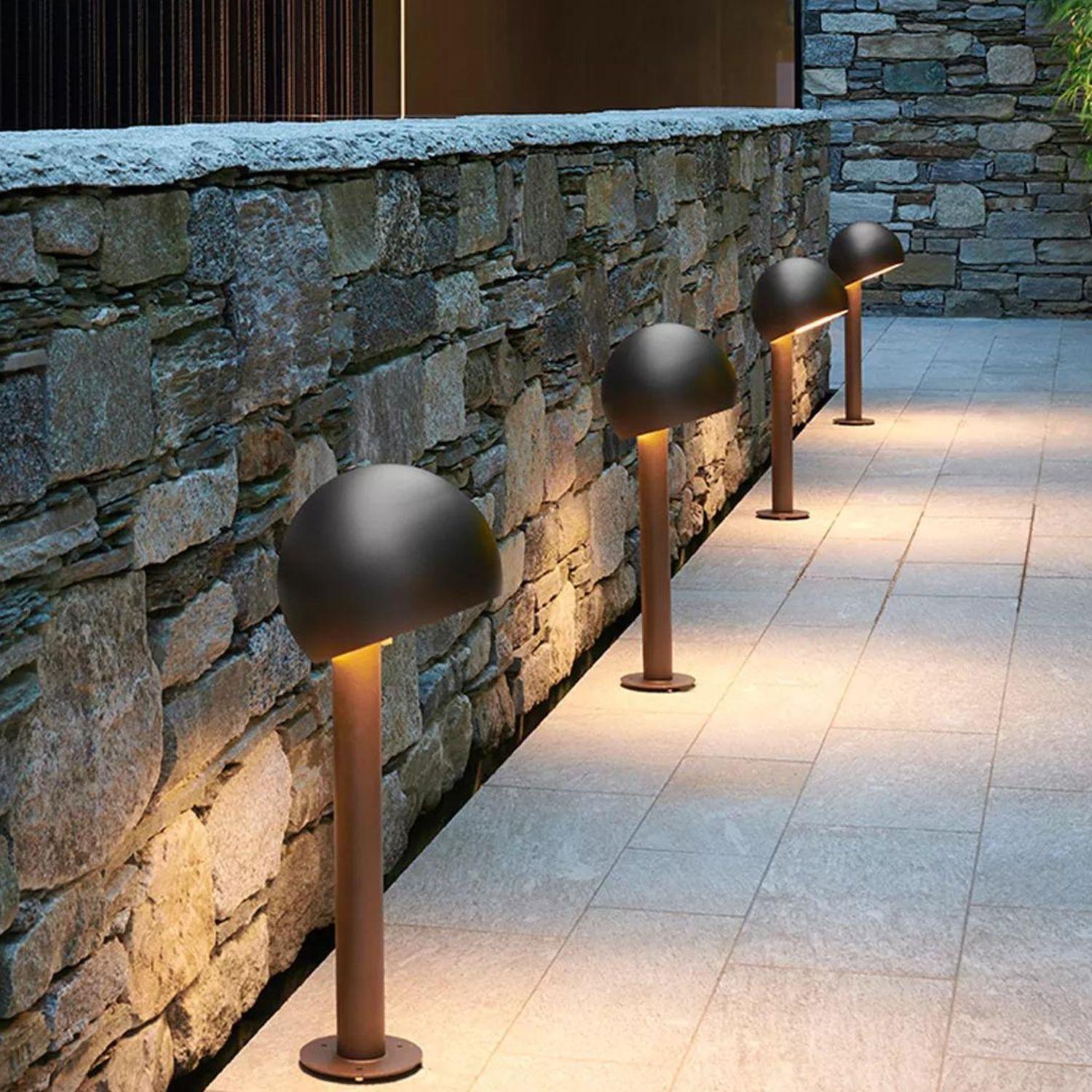 Federica Farina 'Otto' Outdoor Metal Bollard for Oluce

'Otto' by Federica Farina, is a path-light with a soft, beguiling shape. The slim disc of the base supports a cylindrical stem on which rests an adjustable semi-sphere housing the LED. The