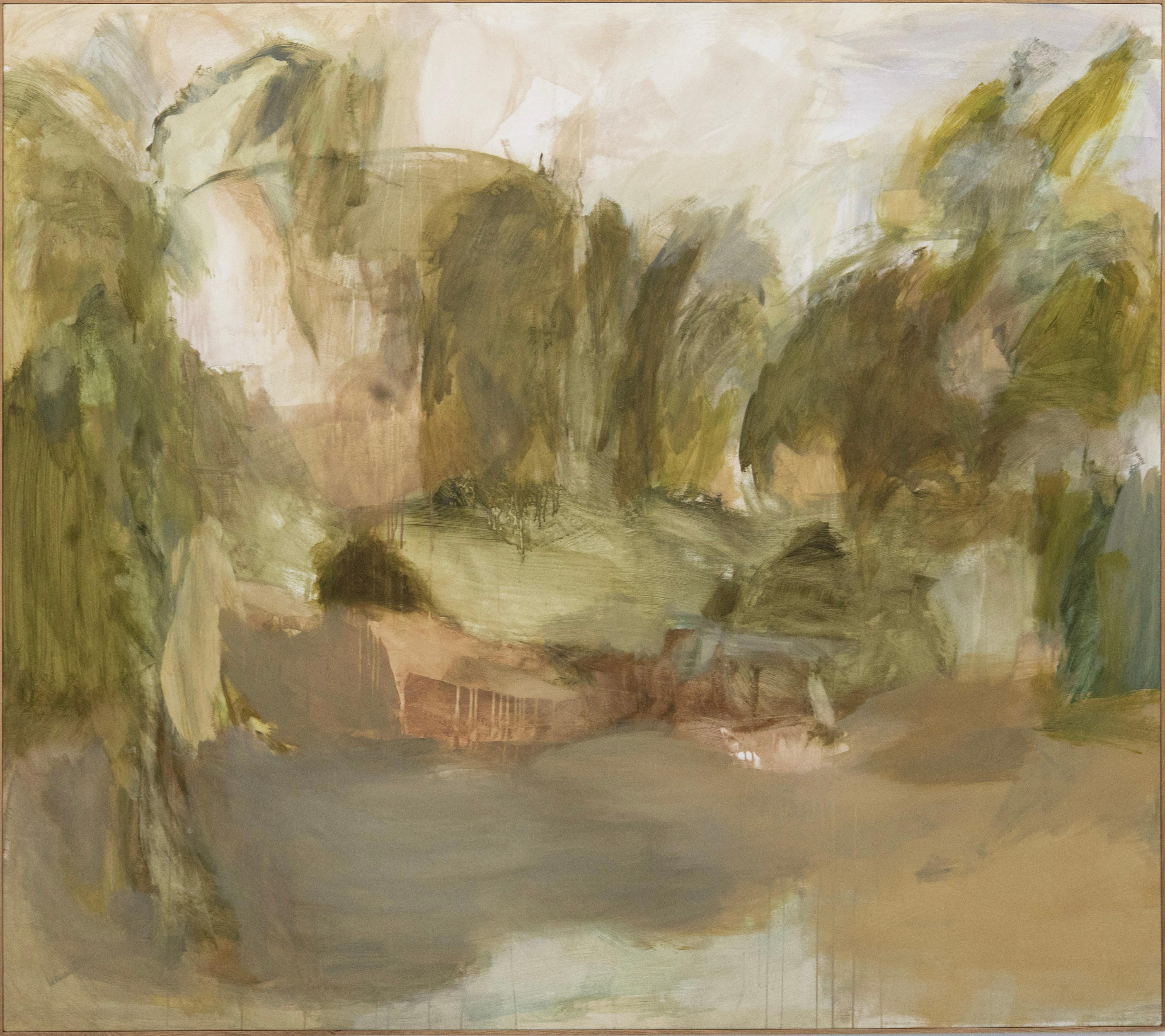 Atmospheric Landscape Abstraction Nature — Federica Furbelli, Oil on Canvas For Sale 3