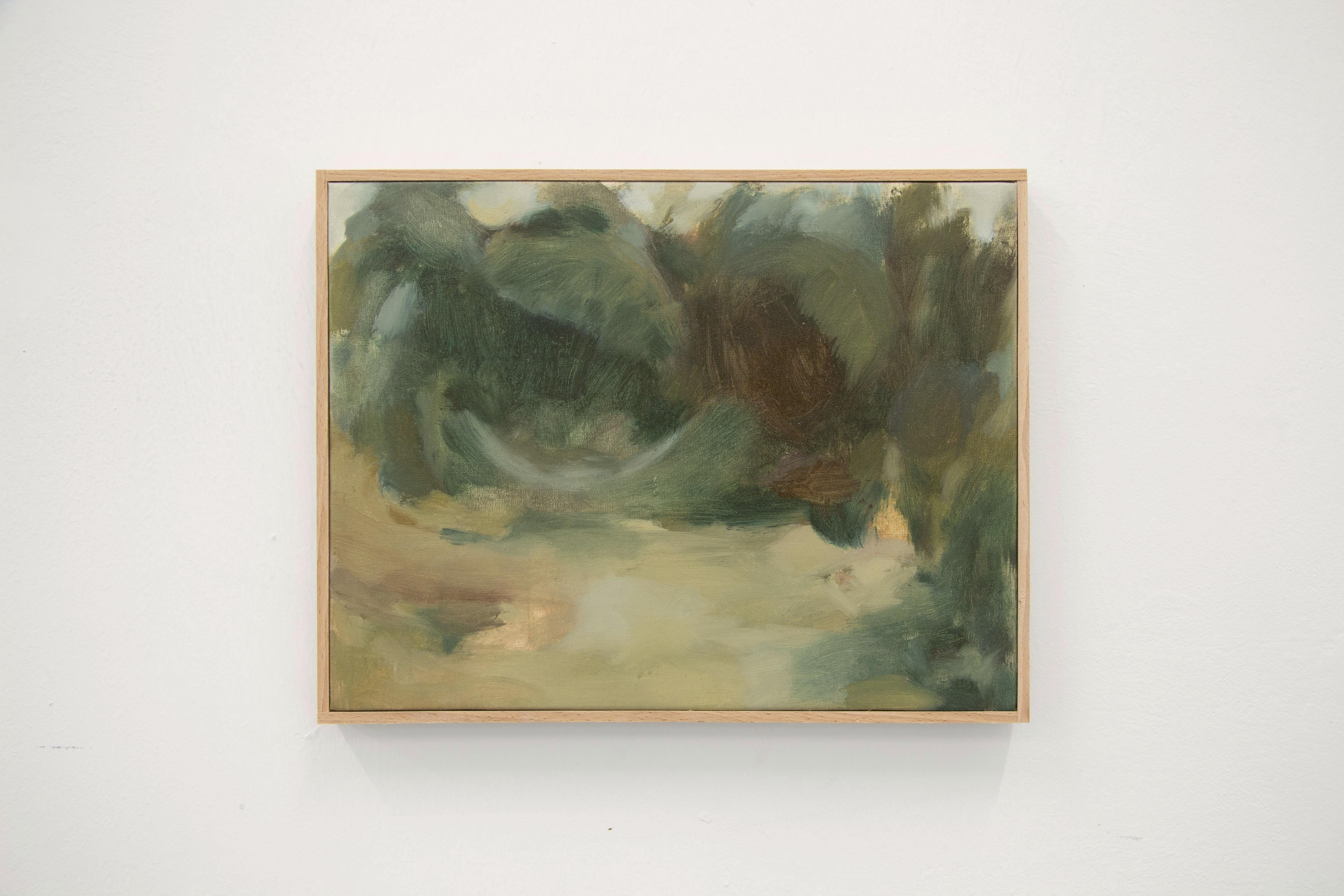 Muted Woodland Soft Abstract Landscape Earth Tones by Federica Furbelli For Sale 3