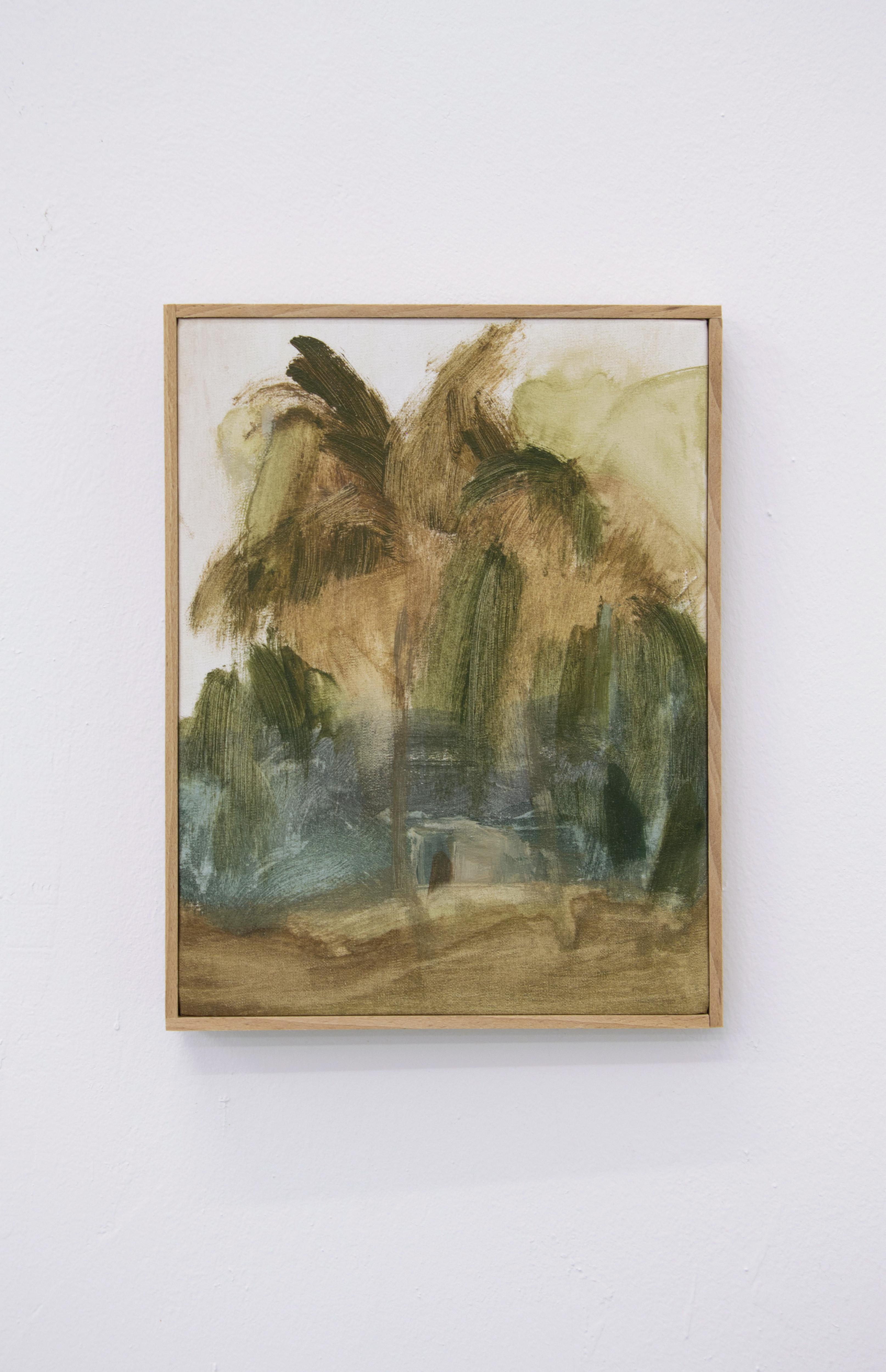 Gedämpfte Waldlandschaft Weiche abstrakte Landschaft Erdtöne von Federica Furbelli im Angebot 3