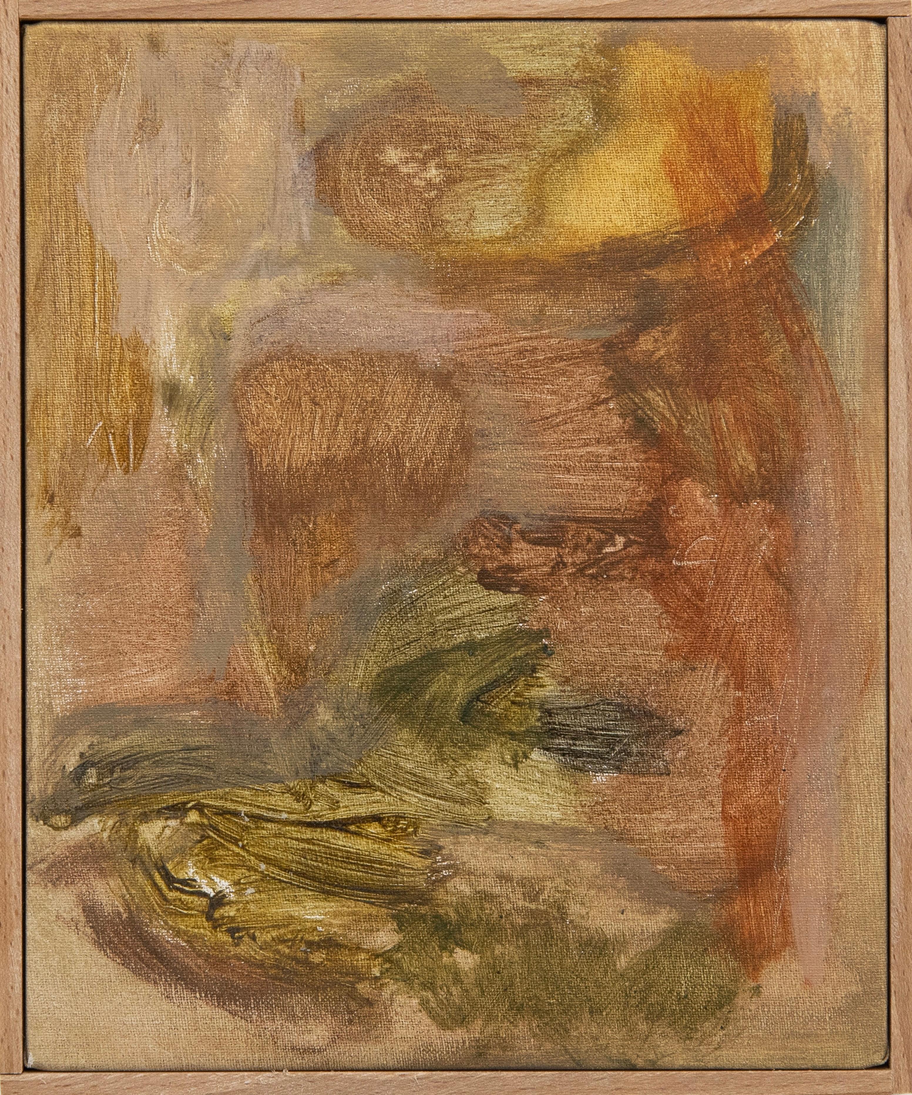 Muted Woodland Soft Abstract Landscape Painting Earth Tones by Federica Furbelli im Angebot 2