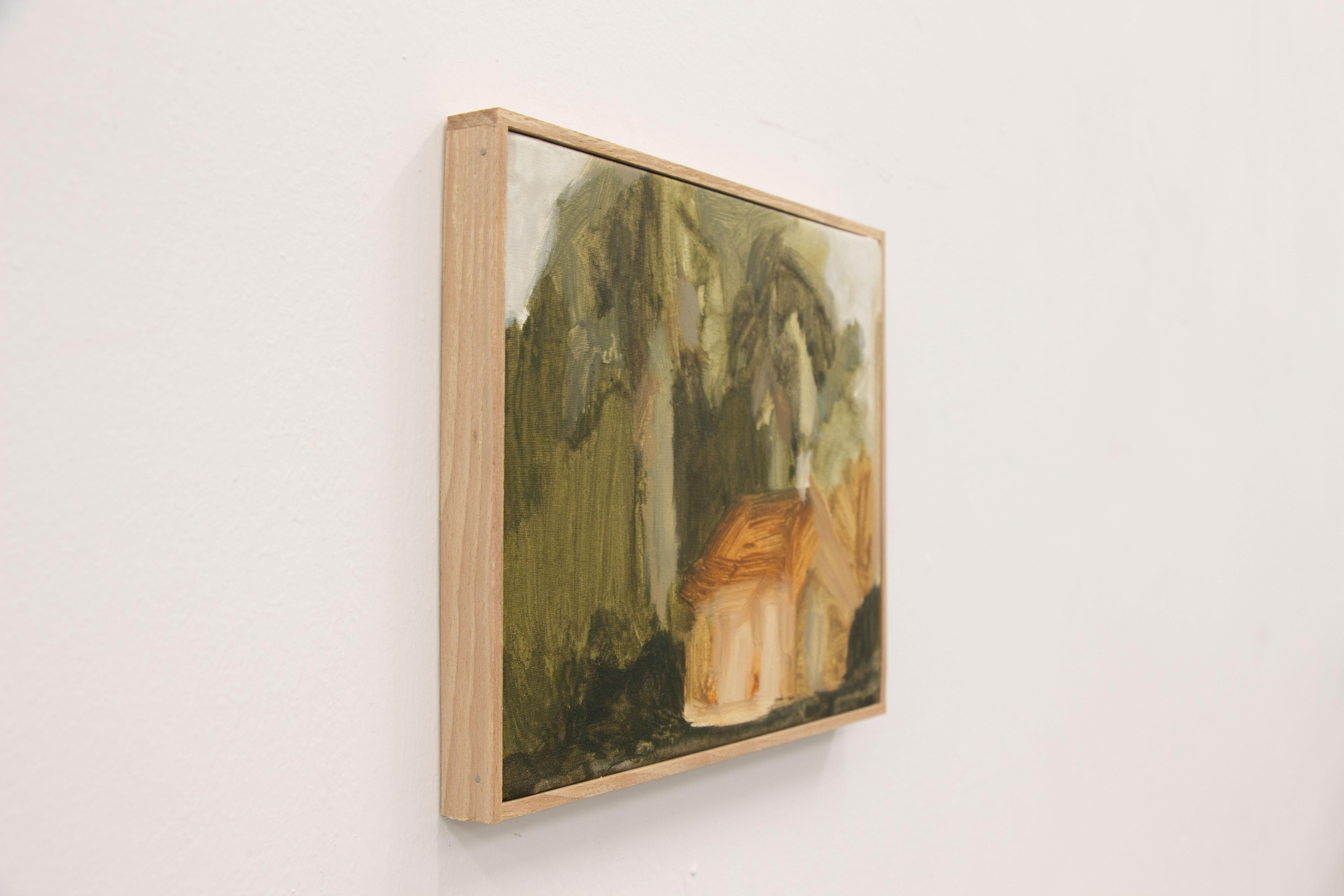 Muted Woodland Soft Abstract Landscape Painting Earth Tones by Federica Furbelli im Angebot 2