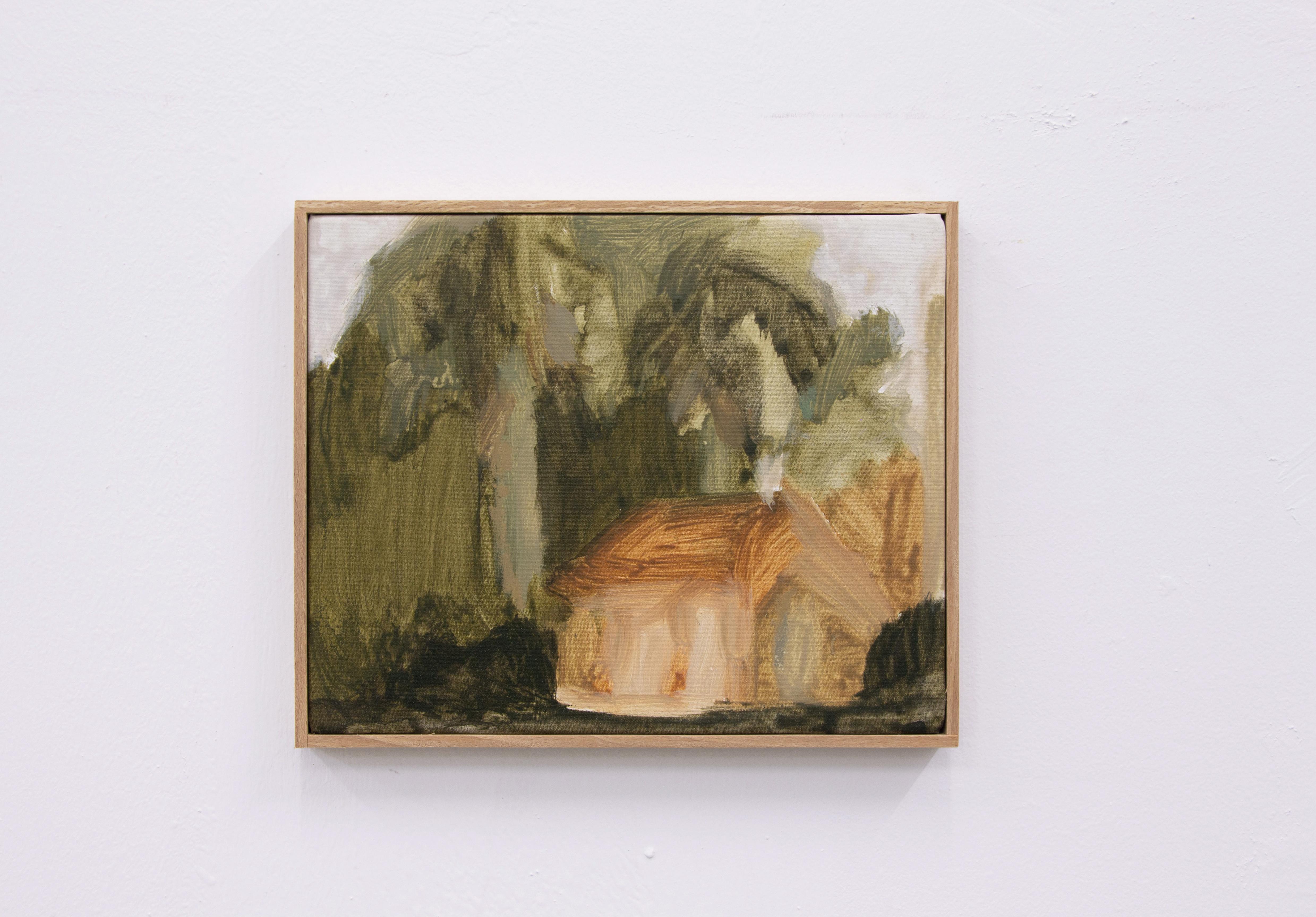 Muted Woodland Soft Abstract Landscape Painting Earth Tones by Federica Furbelli im Angebot 4