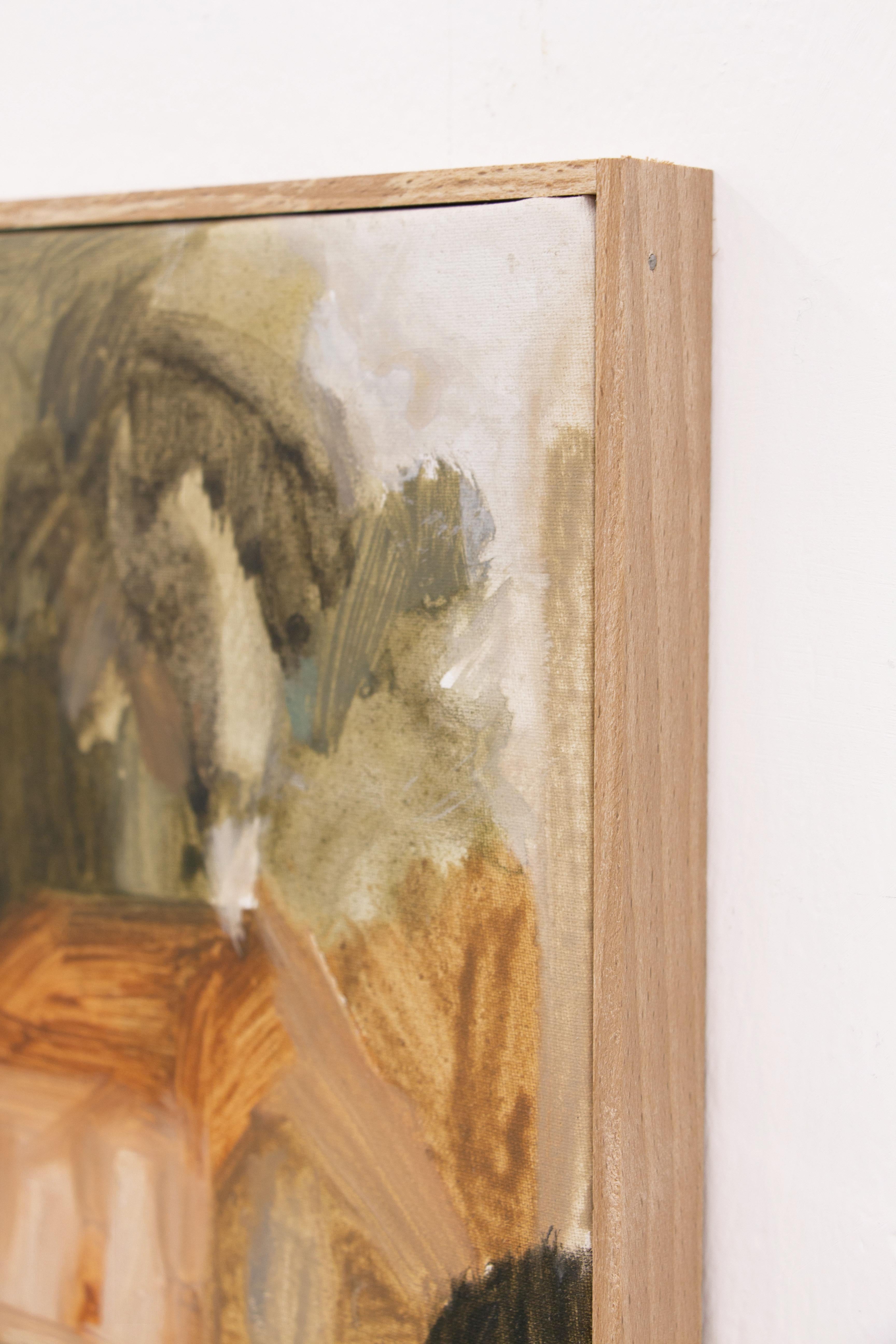 Muted Woodland Soft Abstract Landscape Painting Earth Tones by Federica Furbelli im Angebot 6