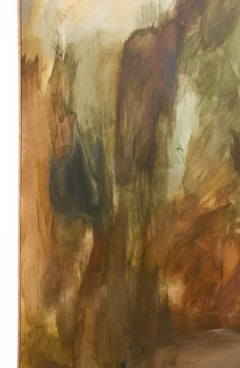 Muted Woodland Study: Soft Abstract Landscape Earth Tones by Federica Furbelli