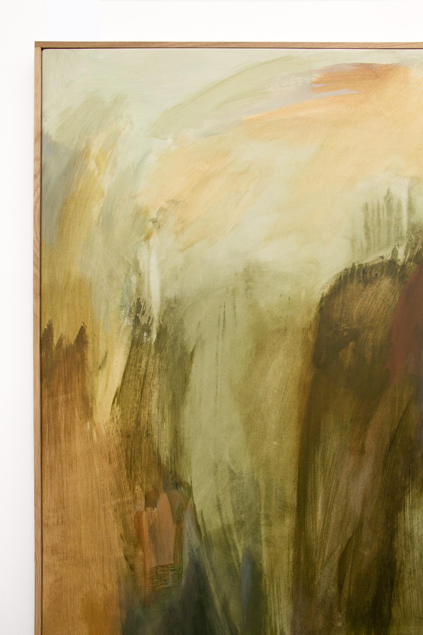 Gedämpfte Waldland-Studie: Weiche, abstrakte Landschaft in Erdtönen von Federica Furbelli im Angebot 2