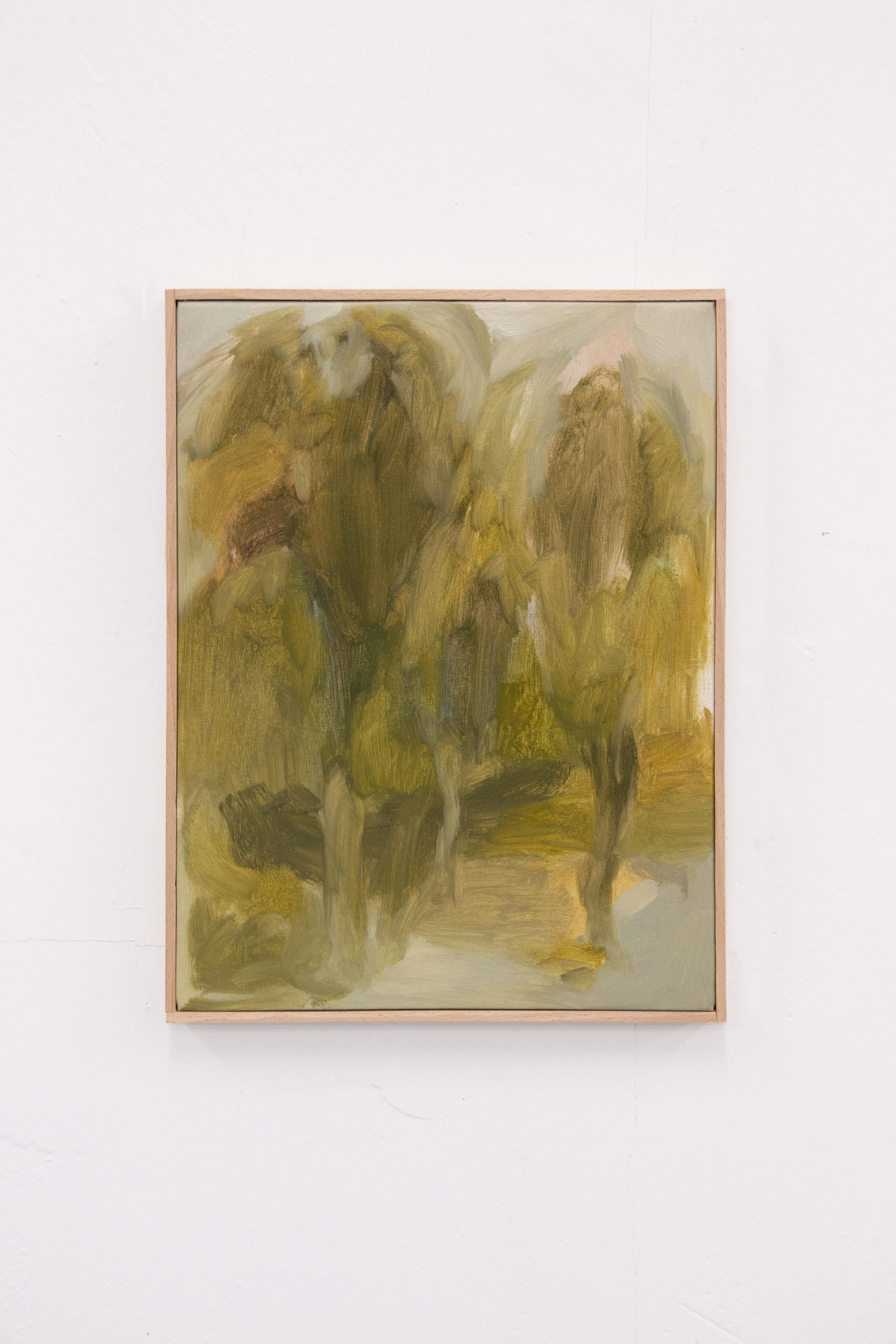 Gedämpfte Waldland-Studie: Weiche, abstrakte Landschaft in Erdtönen von Federica Furbelli im Angebot 4