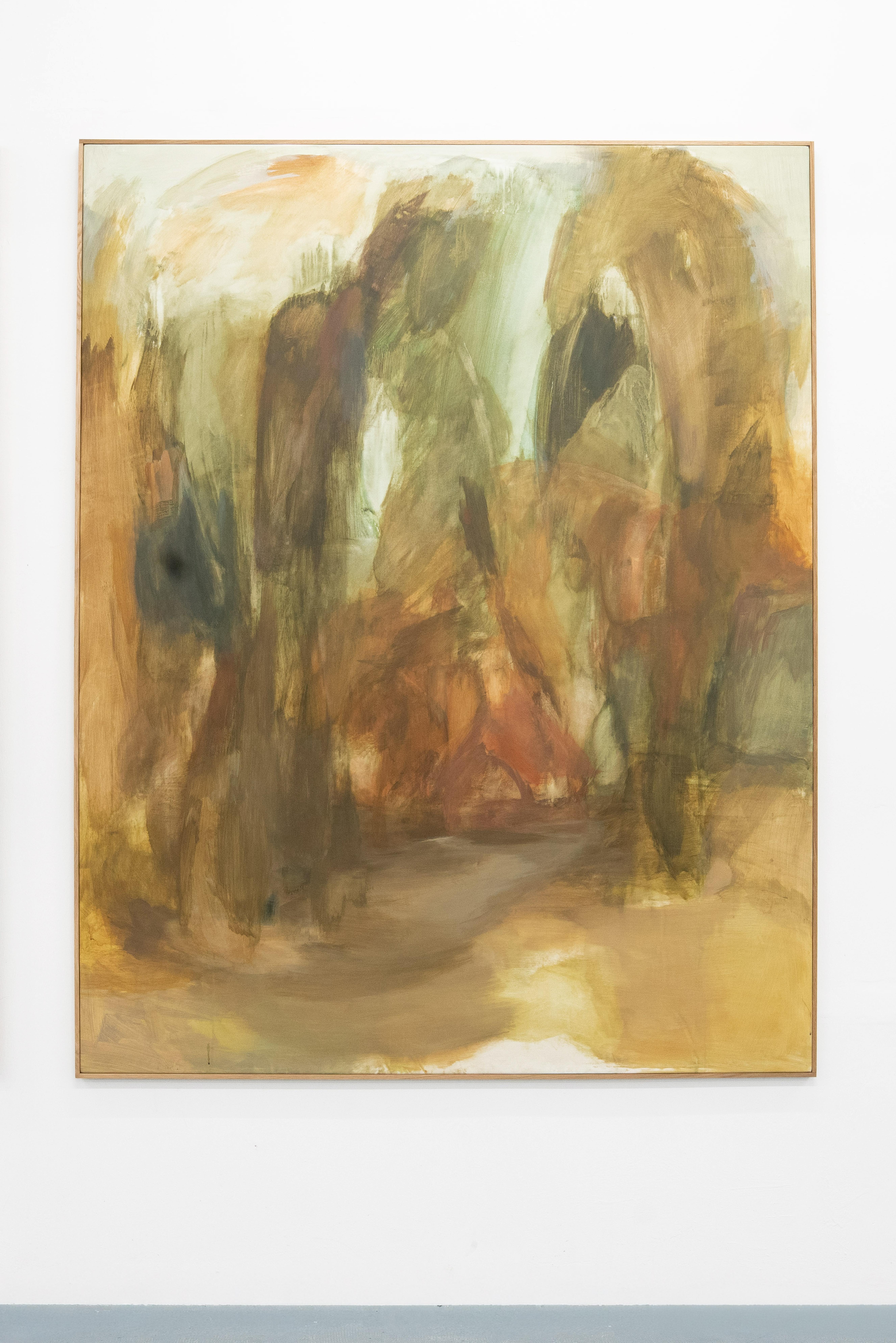 Gedämpfte Waldland-Studie: Weiche, abstrakte Landschaft in Erdtönen von Federica Furbelli im Angebot 6