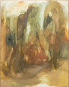 Muted Woodland Study: Soft Abstract Landscape Earth Tones by Federica Furbelli