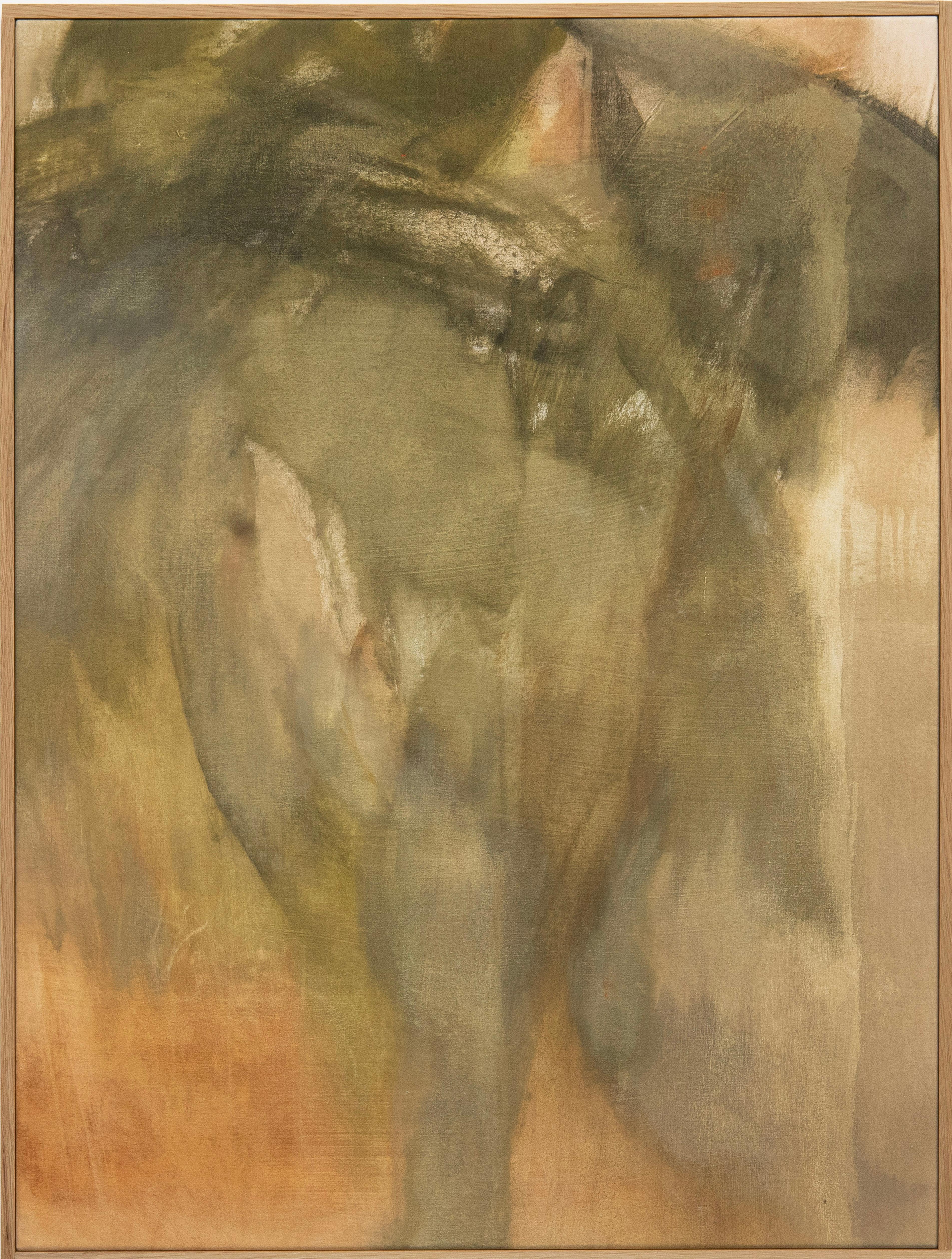 Gedämpfte Waldland-Studie: Weiche, abstrakte Landschaft in Erdtönen von Federica Furbelli