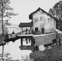 Cascina Pietrasanta, 1982, réf. 440, gravure à l'eau-forte de Federica Galli