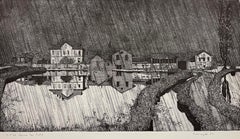 Cascina San Pietro, 1982, rif. 435, Etching Print by Federica Galli