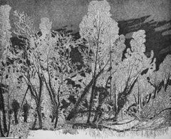 L'albero abbattuto, 1981, rif. 412, Etching Print by Federica Galli