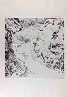 The Brenva Glacier - Etching by Federica Galli - 1989