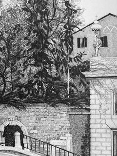 Venice contemporary print, Rio Ognissanti of Venezia