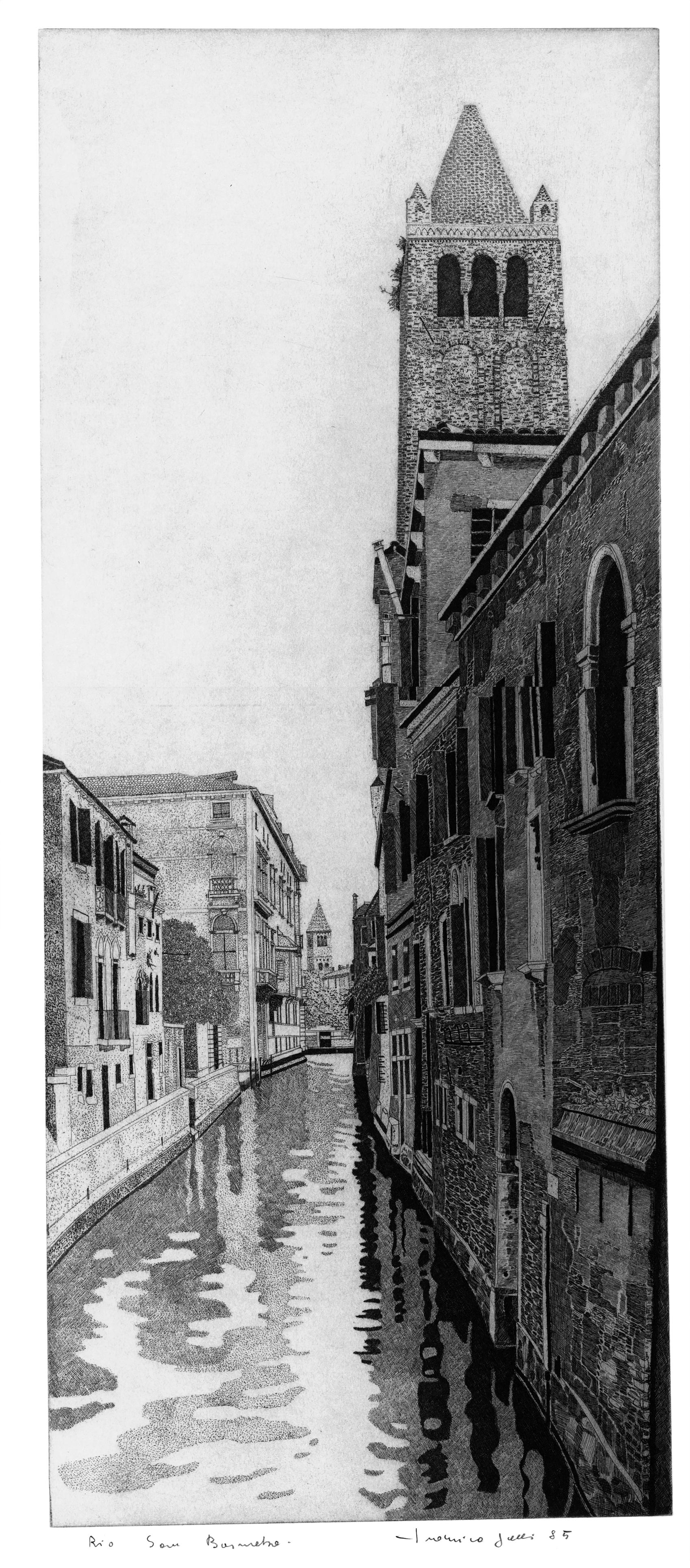 Impresión de vista de Venecia, con la aguda mirada contemporánea de un artista italiano - Print de Federica Galli