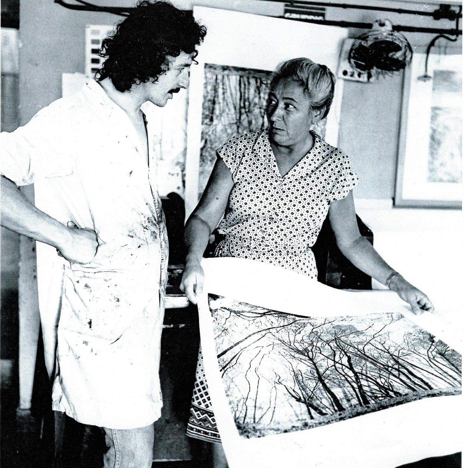 Via Belvedere, 1985, rif. 502, gravure à l'eau-forte de Federica Galli en vente 2