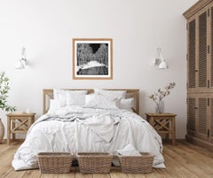 Paysage italien neige romantique - imprimé en édition limitée noir et blanc  F. Galli