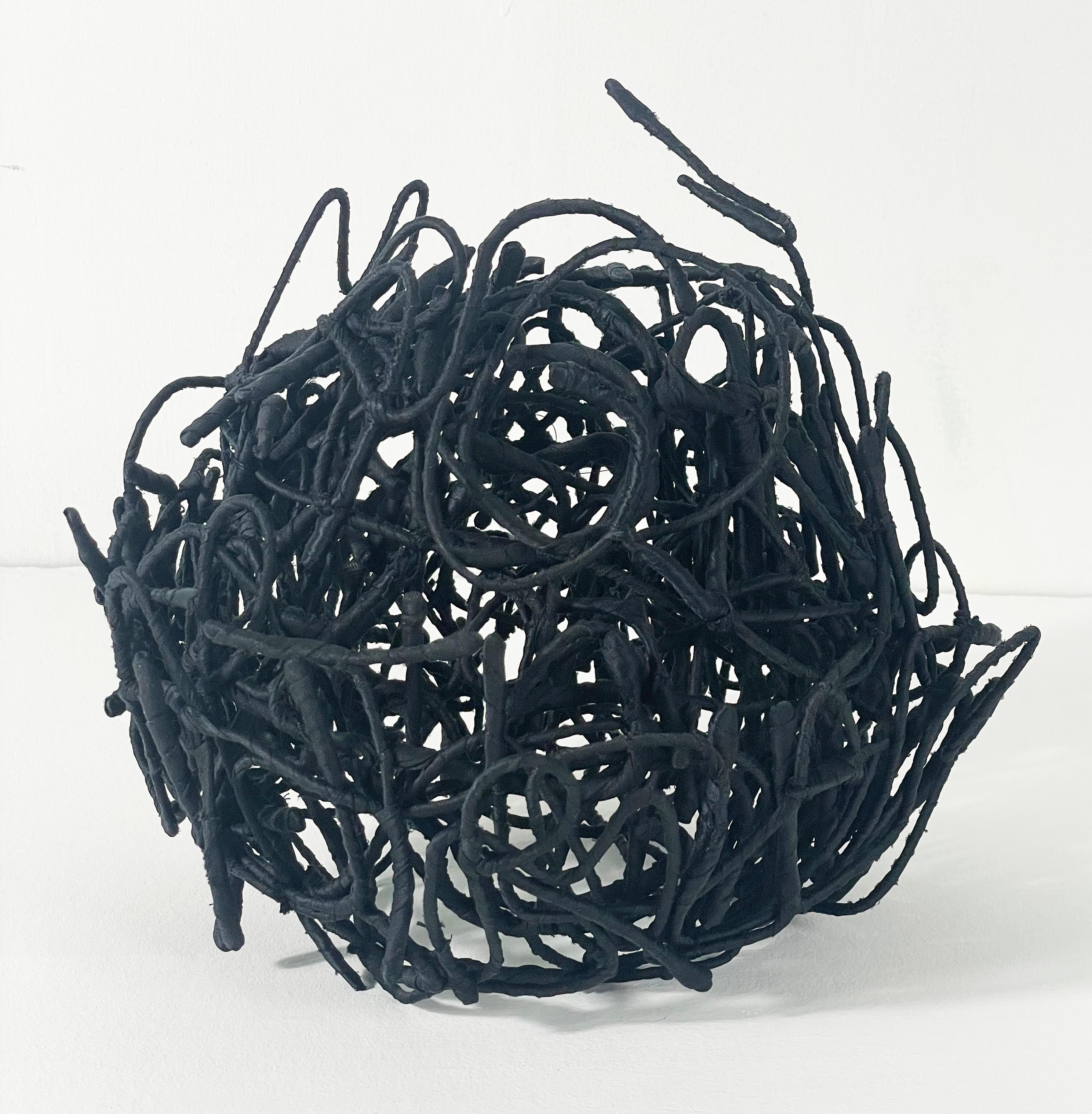 Fiber Sculpture: 'IMAGINATION' - Gray Abstract Sculpture by  Federica Patera and Andrea Sbra Pereg