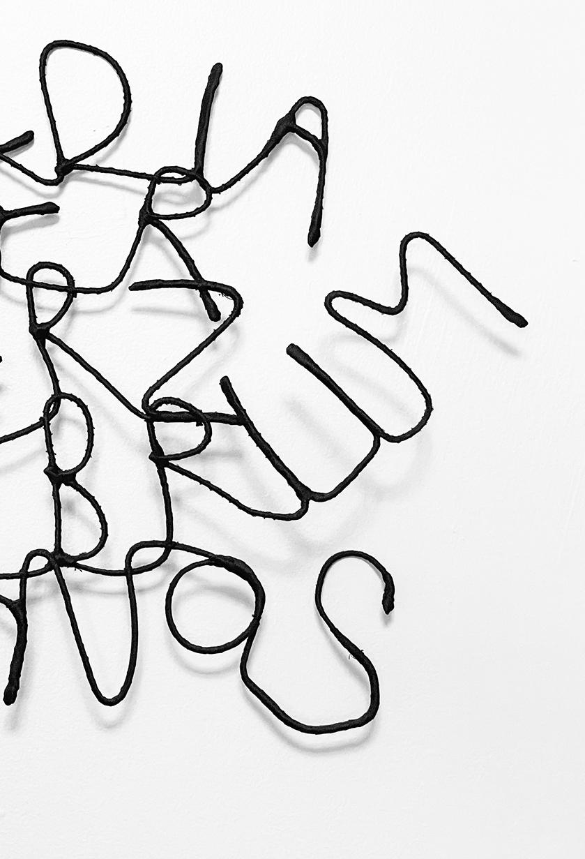 Federica Patera & Andrea Sbra Perego, bridge language and cosmogony. Partant d'un élément linguistique unique comme une racine verbale, ils retracent son évolution dans le monde et à travers l'histoire, et chaque mot qu'il génère offre une nouvelle