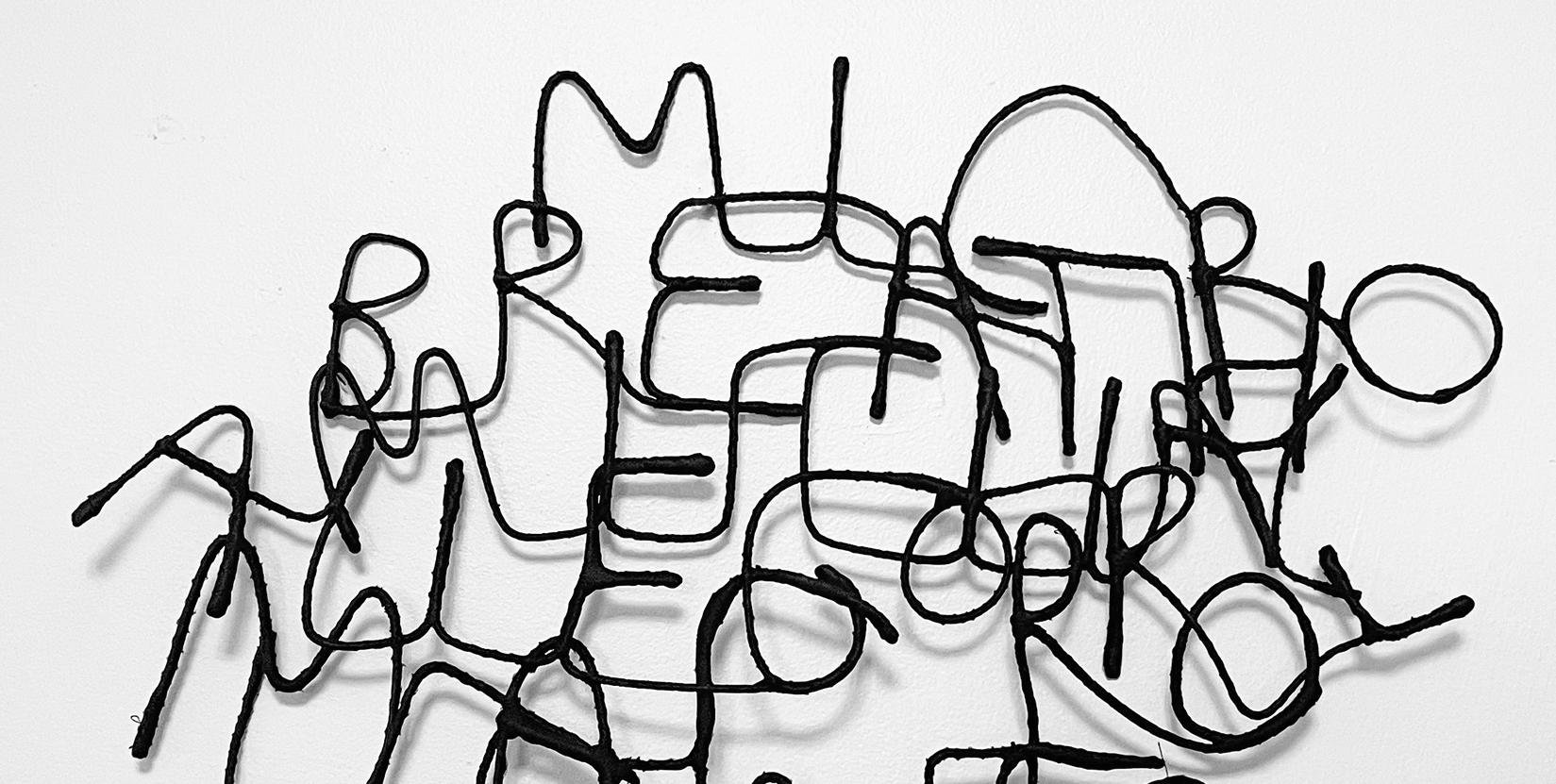 Sculpture murale en fibre : « Micro » 1