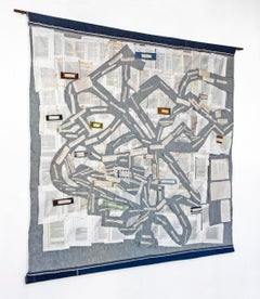 Fasermalerei: 'Die Stadt der Bücher'