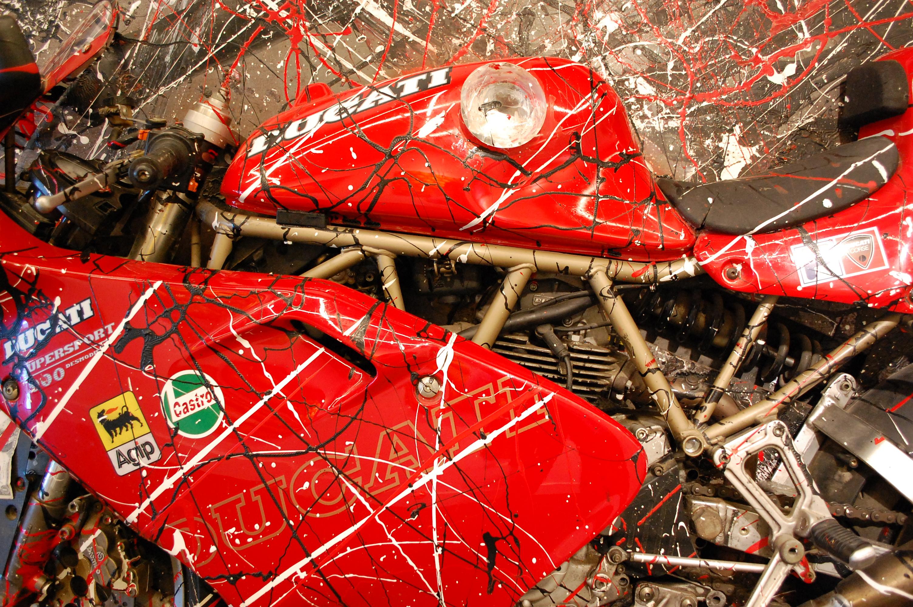 The Fast The Furious & The Nothing Ducati - Painting Concettualismo di Federico Brondi Zumino