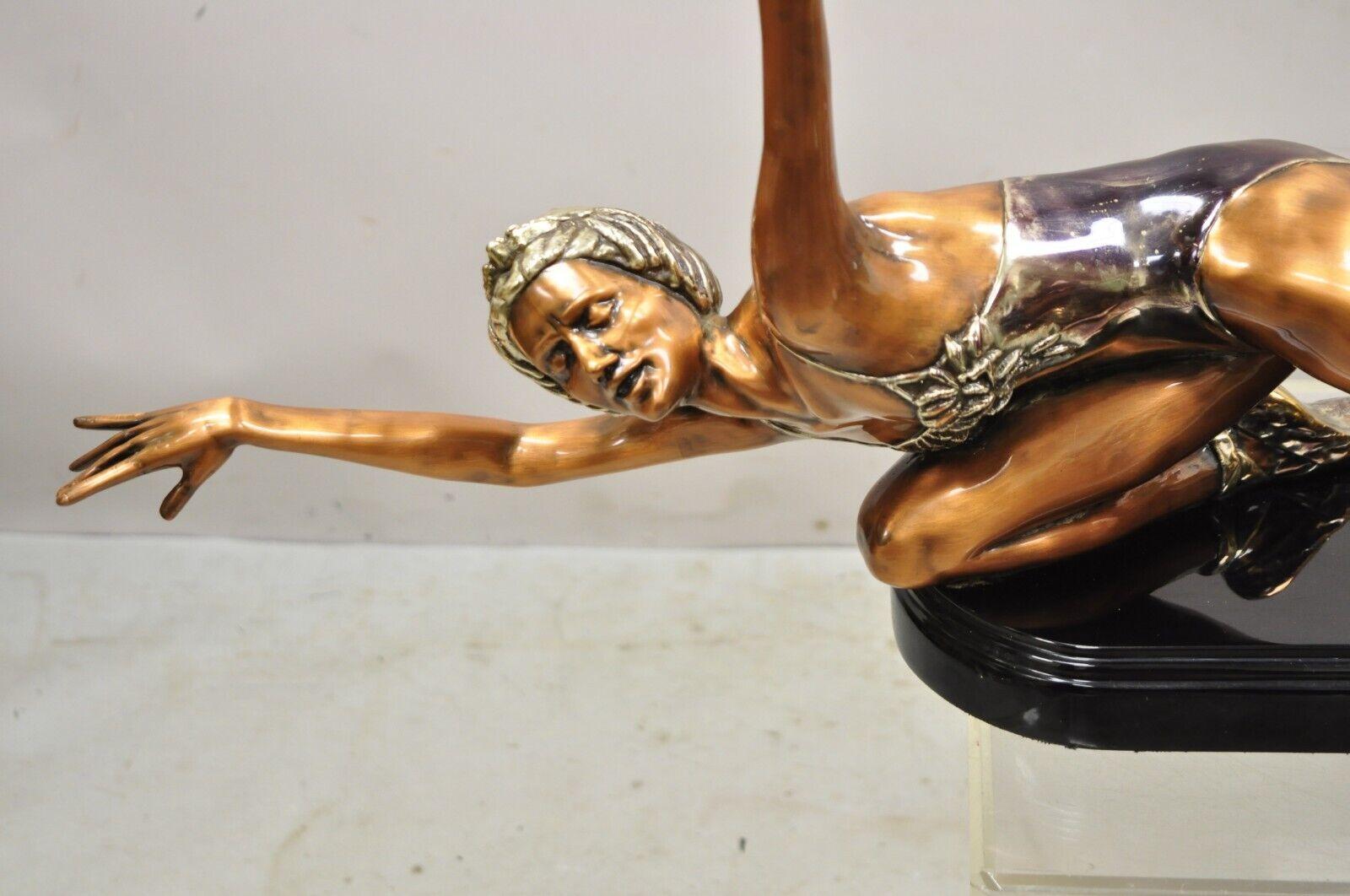 Federico Cardona Bronze Sculpture of Ballet Dancer on Marble Base 32/250 In Good Condition For Sale In Philadelphia, PA