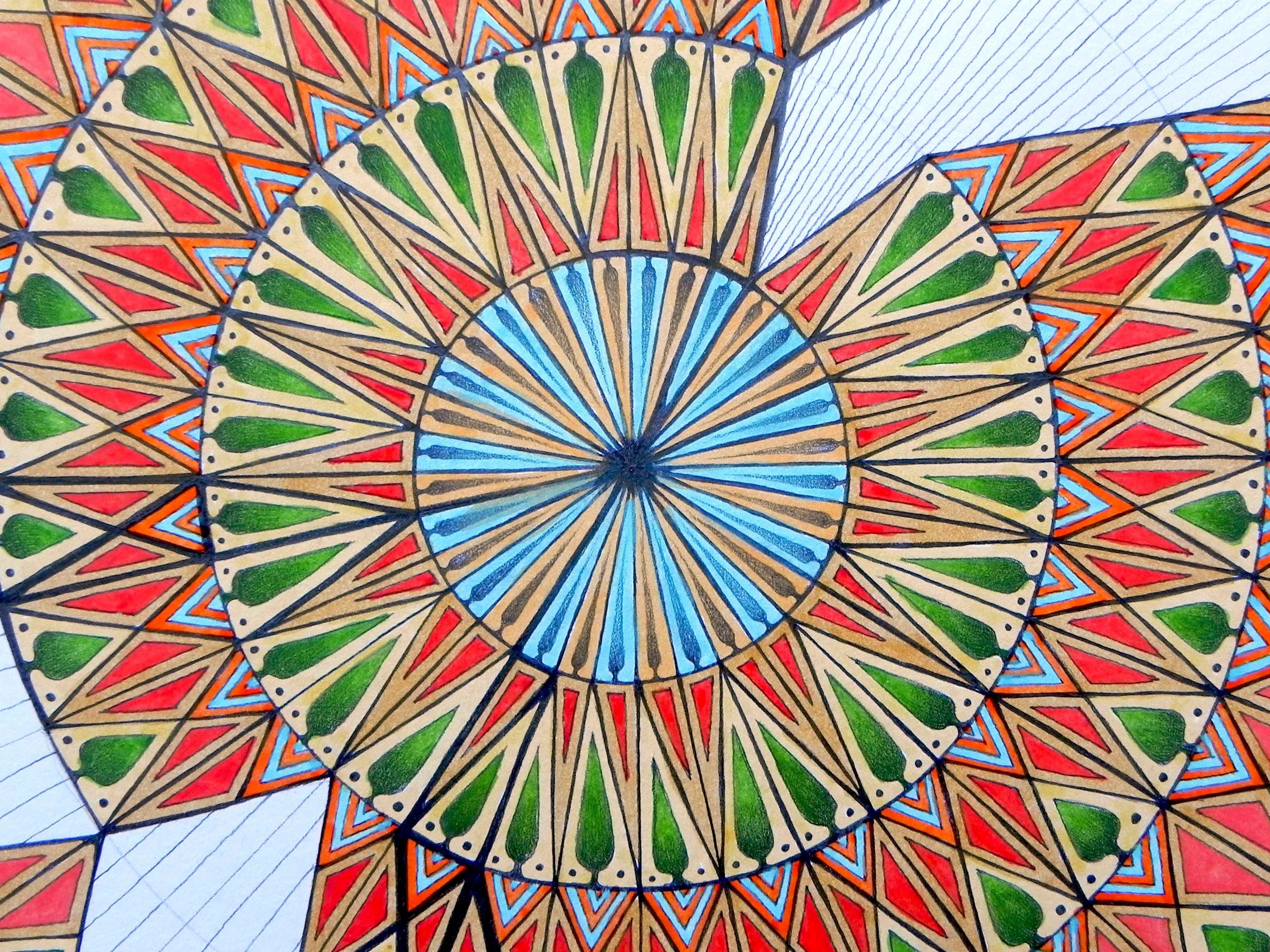 Circular diagram, Mixed Media on Paper - Abstract Mixed Media Art by Federico Cortese