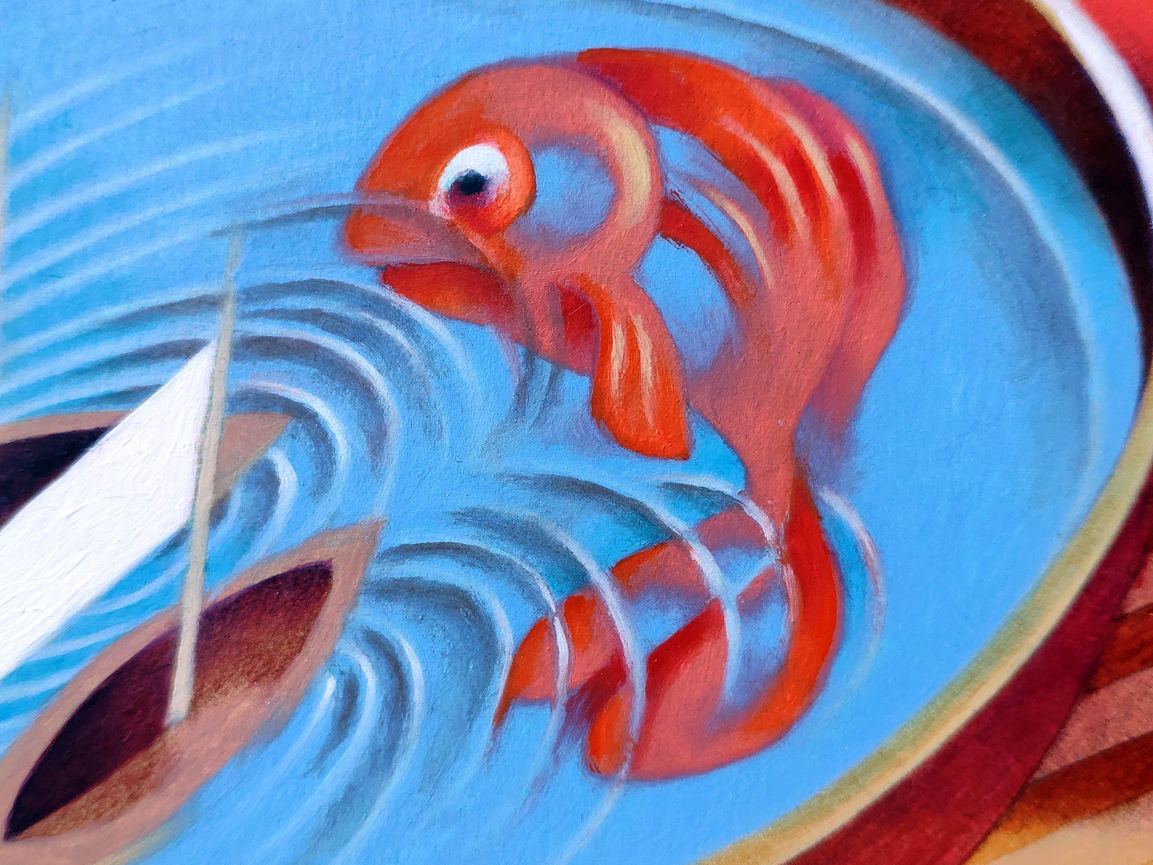 Une après-midi paresseuse, peinture sur papier en vente 2