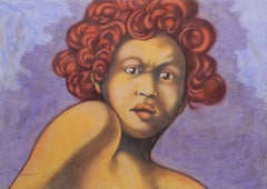 Caravaggio in Michelangelo mood, Painting, Oil on Paper