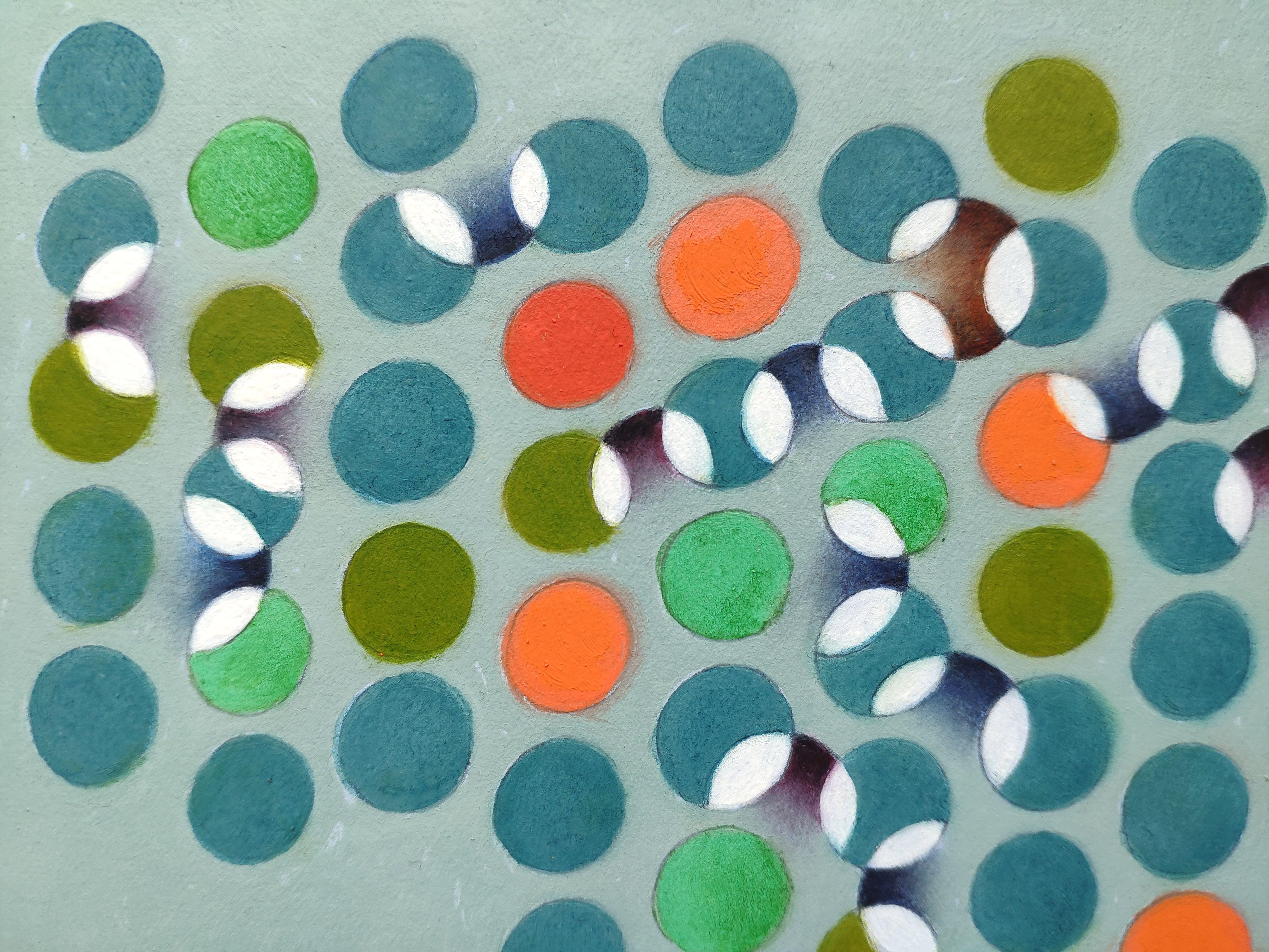 Cromatico, Pittura, Olio su carta - Painting Astratto di Federico Cortese