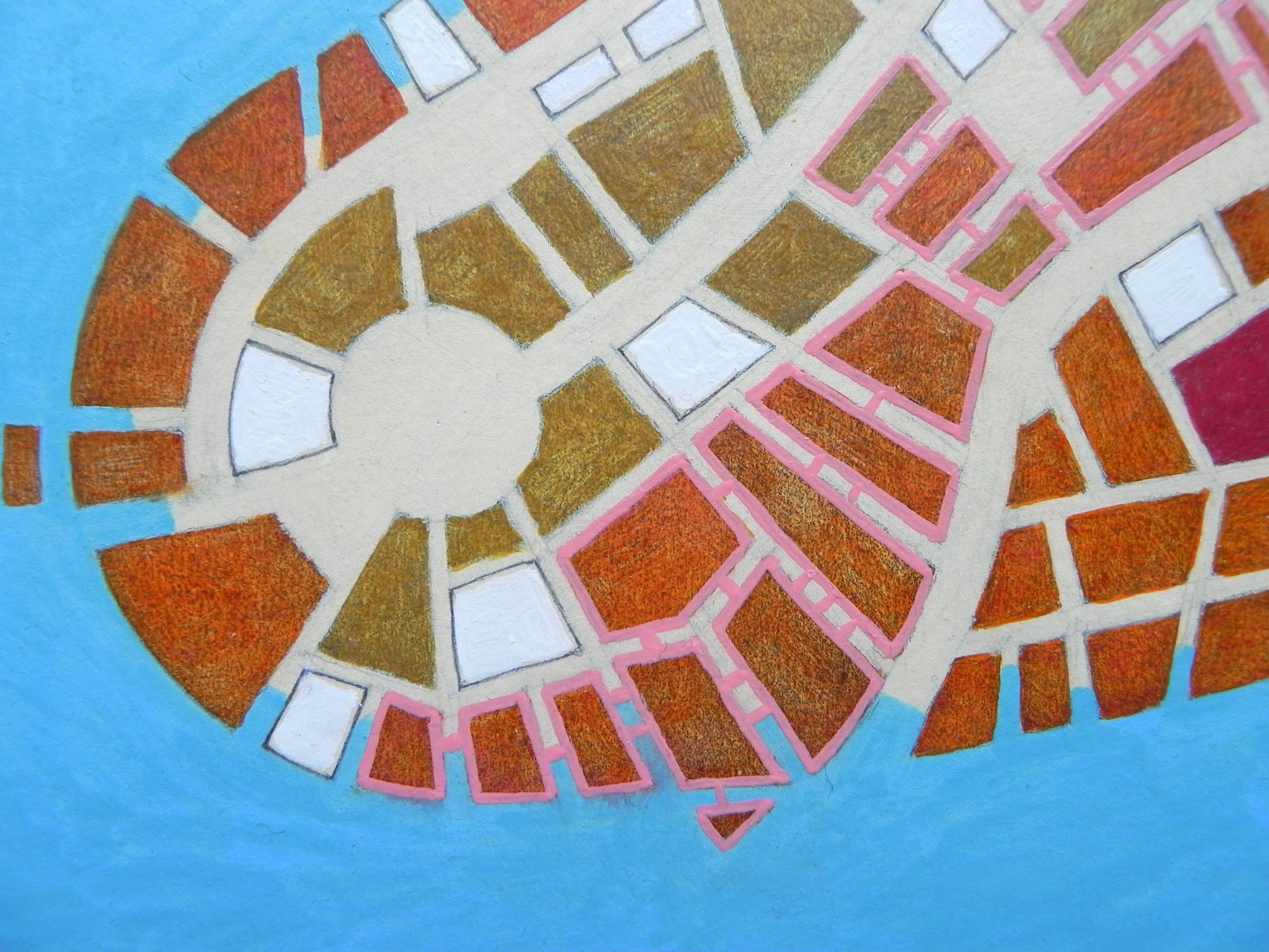 Cifra numero 51, Pittura, Olio su carta - Abstract Painting Grigio di Federico Cortese