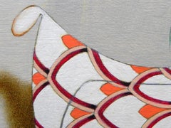 Circular butterfly, Painting, Oil on Paper