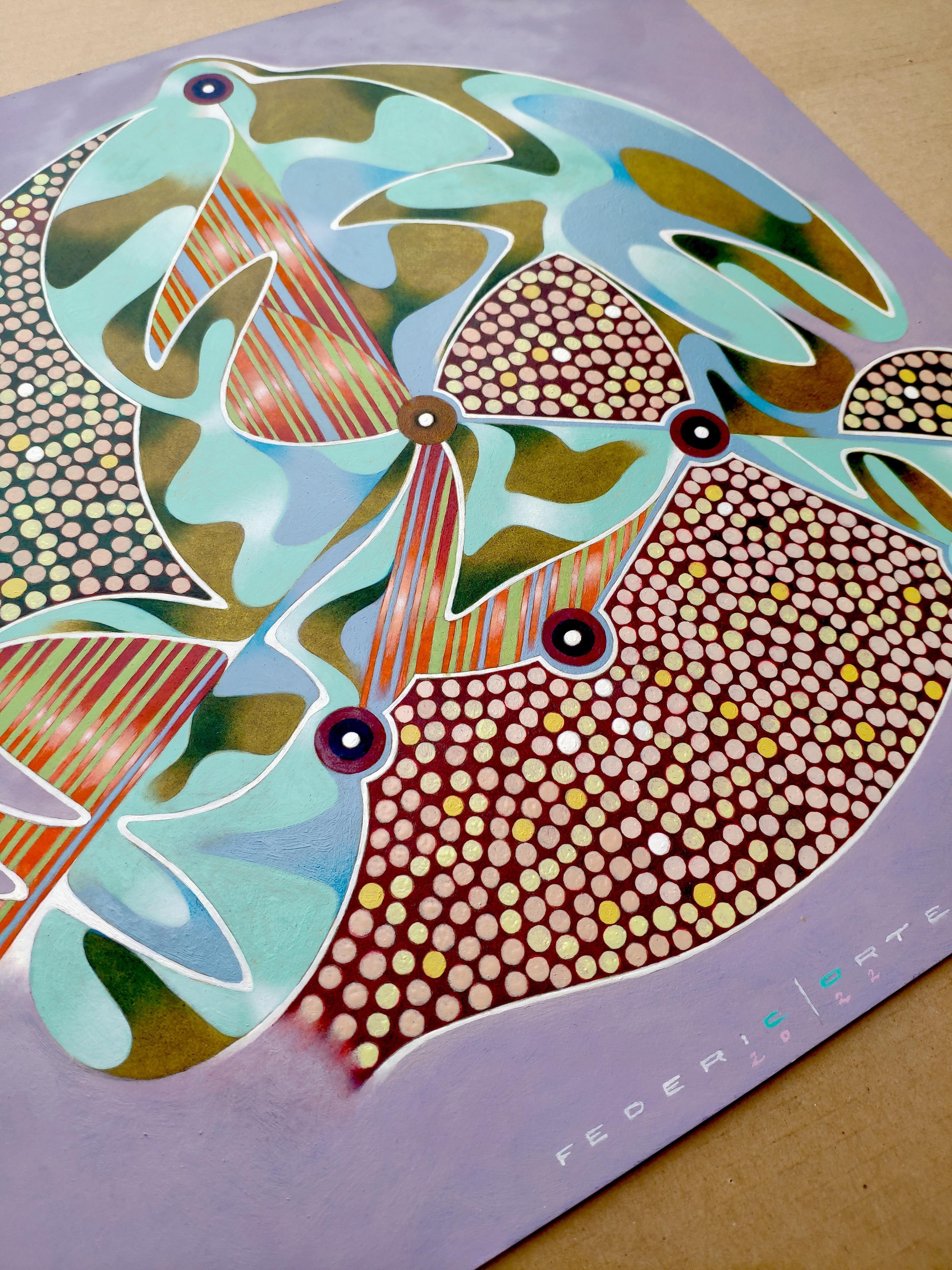 Constellation number 12, Painting, Oil on Paper For Sale 1